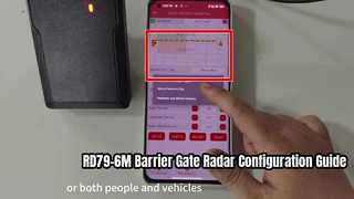 Guia de configuração e configuração de parâmetros do aplicativo Barrier Gate Radar RD79-6M