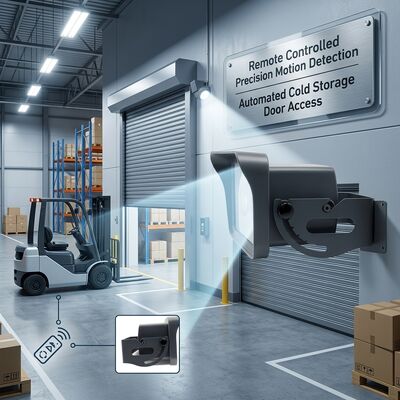 Sensor de radar controlado remotamente para portas de armazenamento a frio Detecção de movimento Eficiência energética